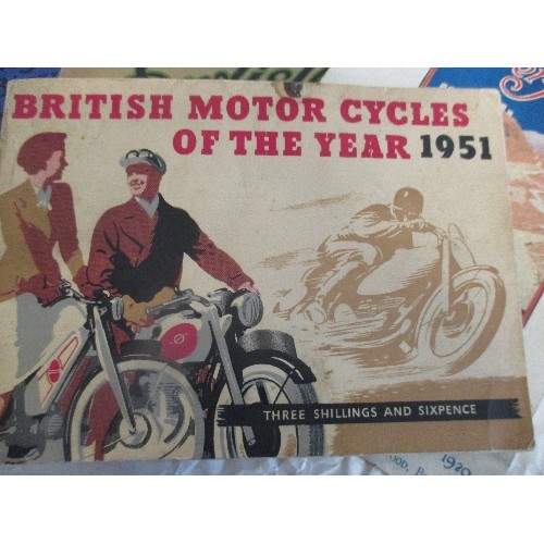 287 - GOOD COLLECTION OF EARLY & MID 20TH CENTURY MOTORCYCLE RELATED EPHEMERA INCLUDING 