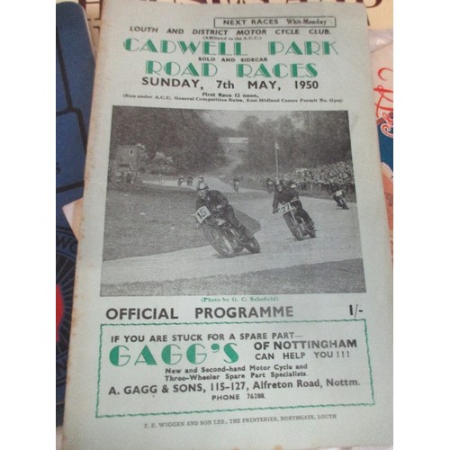 287 - GOOD COLLECTION OF EARLY & MID 20TH CENTURY MOTORCYCLE RELATED EPHEMERA INCLUDING 