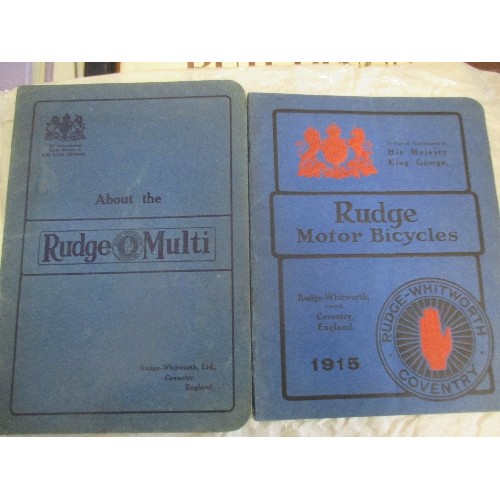 287 - GOOD COLLECTION OF EARLY & MID 20TH CENTURY MOTORCYCLE RELATED EPHEMERA INCLUDING 