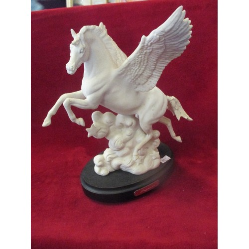 21 - A ROYAL DOULTON PARIAN FIGURE OF THE WINGED HORSE PEGASUS - HN3547, ON A STAND - 25CM