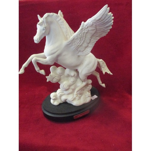 21 - A ROYAL DOULTON PARIAN FIGURE OF THE WINGED HORSE PEGASUS - HN3547, ON A STAND - 25CM