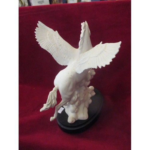 21 - A ROYAL DOULTON PARIAN FIGURE OF THE WINGED HORSE PEGASUS - HN3547, ON A STAND - 25CM