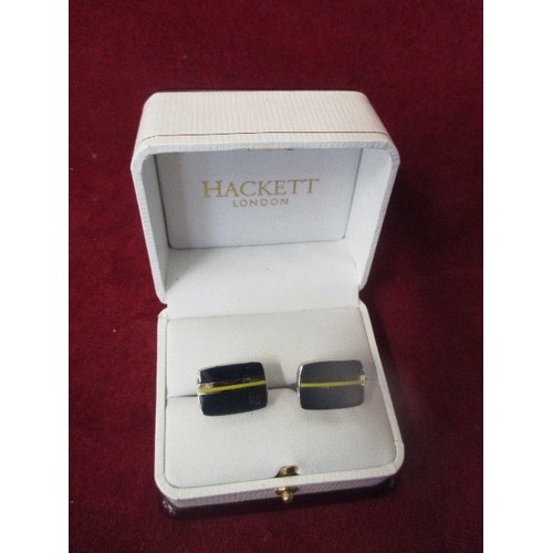 59 - PAIR OF HACKETT LONDON CUFFLINKS IN ORIGINAL BOX