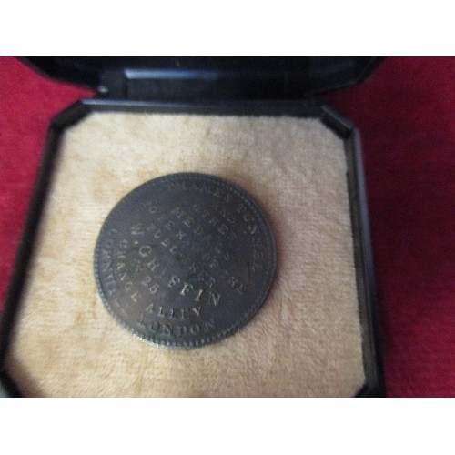 102A - 1843 TOKEN FOR THE OPENING OF THE THAMES TUNNEL, BY W GRIFFIN