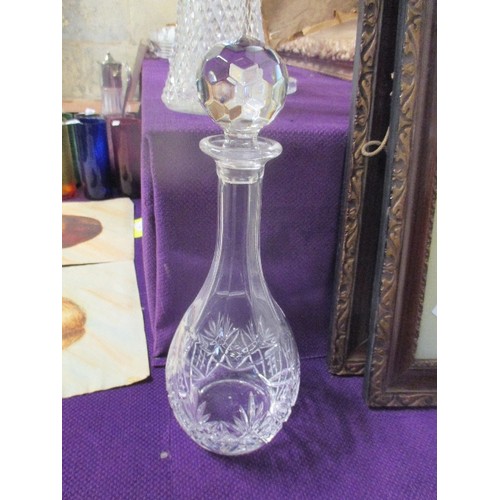 258A - CUT GLASS WINE DECANTER