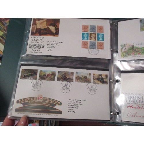 308 - 8 ALBUMS OF GB FIRST DAY COVERS - 1980'S TO 2000'S. INCLUDES COMMEMORATIVES  / DEFINITIVES, MINI SHE... 