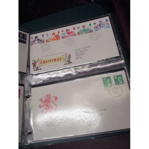 308 - 8 ALBUMS OF GB FIRST DAY COVERS - 1980'S TO 2000'S. INCLUDES COMMEMORATIVES  / DEFINITIVES, MINI SHE... 