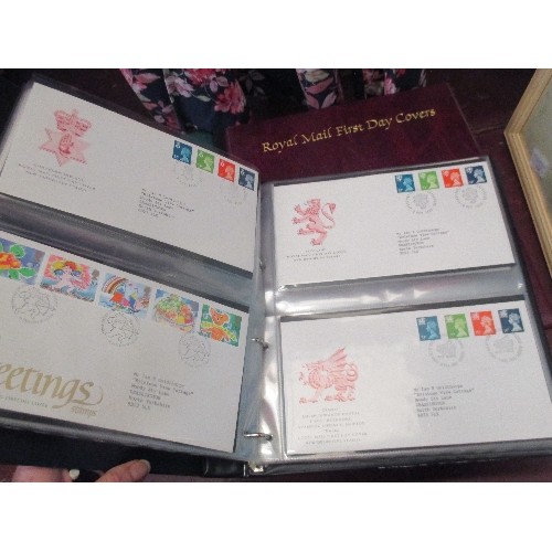 308 - 8 ALBUMS OF GB FIRST DAY COVERS - 1980'S TO 2000'S. INCLUDES COMMEMORATIVES  / DEFINITIVES, MINI SHE... 