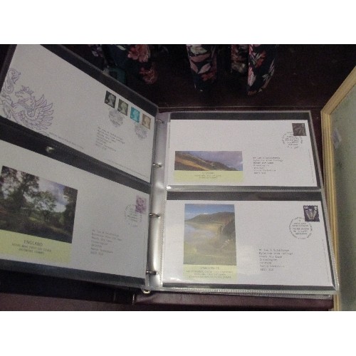 308 - 8 ALBUMS OF GB FIRST DAY COVERS - 1980'S TO 2000'S. INCLUDES COMMEMORATIVES  / DEFINITIVES, MINI SHE... 