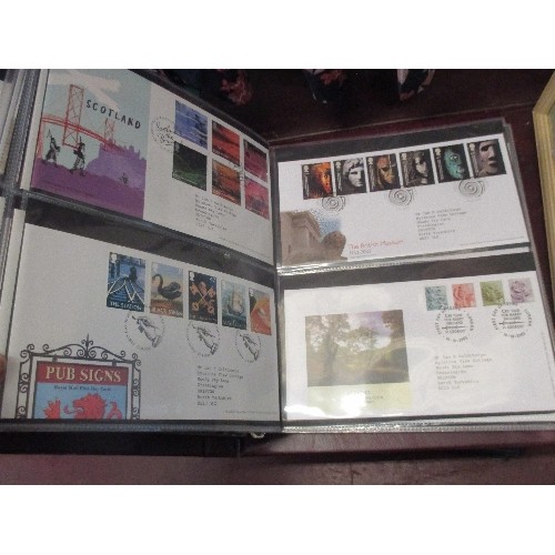 308 - 8 ALBUMS OF GB FIRST DAY COVERS - 1980'S TO 2000'S. INCLUDES COMMEMORATIVES  / DEFINITIVES, MINI SHE... 