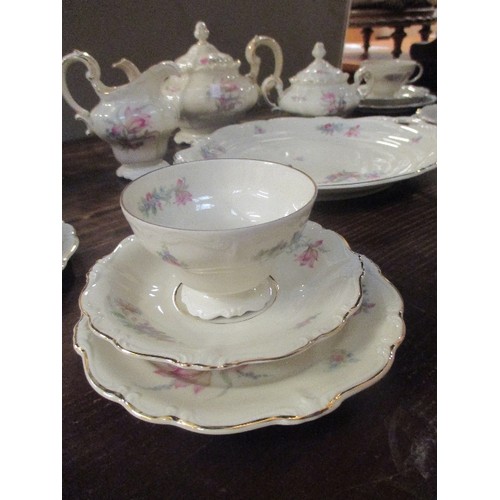 254A - ROSENTHAL POMPADOUR TEA SERVICE - BEAUTIFUL QUALITY TEA SERVICE FOR 6