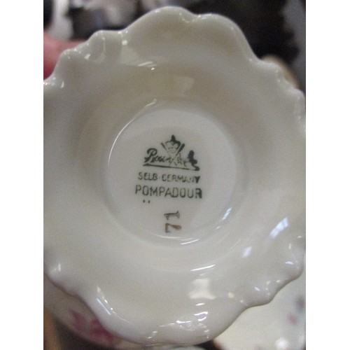 254A - ROSENTHAL POMPADOUR TEA SERVICE - BEAUTIFUL QUALITY TEA SERVICE FOR 6