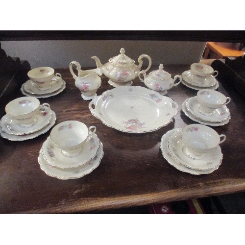 254A - ROSENTHAL POMPADOUR TEA SERVICE - BEAUTIFUL QUALITY TEA SERVICE FOR 6