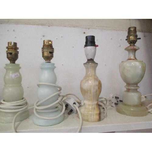 83 - 4 X ONYX LAMPS (NO SHADES)