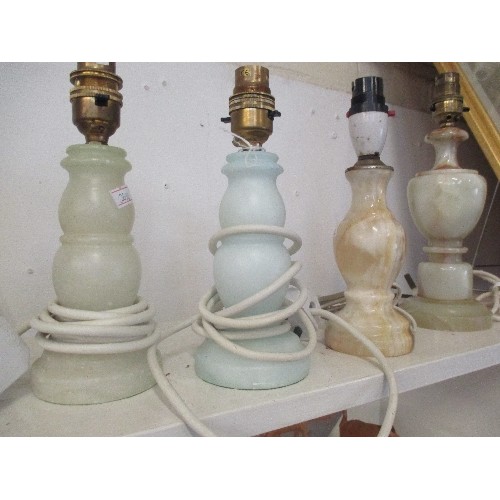 83 - 4 X ONYX LAMPS (NO SHADES)