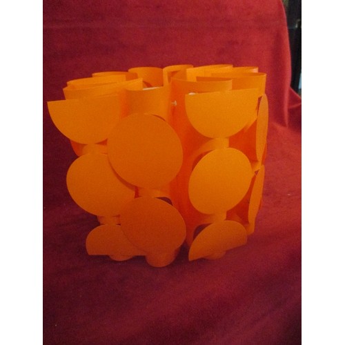 86 - ORANGE RETRO LIGHT SHADE,  25CM DIAMETER