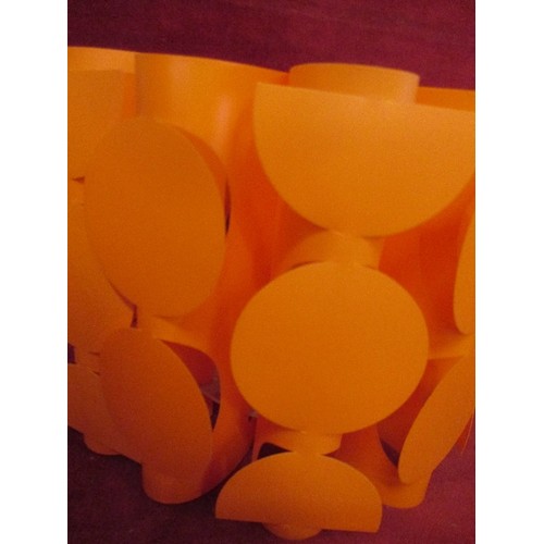 86 - ORANGE RETRO LIGHT SHADE,  25CM DIAMETER