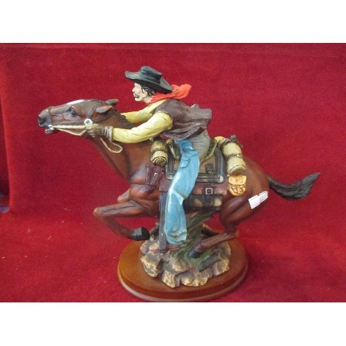 109 - TALLISMAN OF STRENGTH FIGURE FROM THE HAMILTON COLLECTION AND A COWBOY ON HORSE FIGURE  FROM THE CEL... 