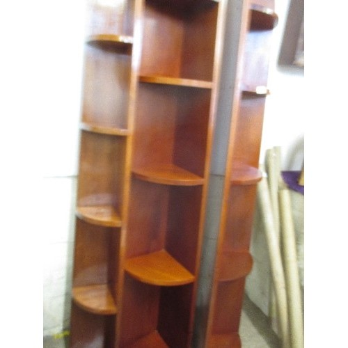 149 - 3 X MID CENTURY  CORNER SHELVES