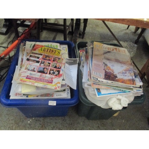 487 - 2 CRATES OF ARTISTS MAGAZINES