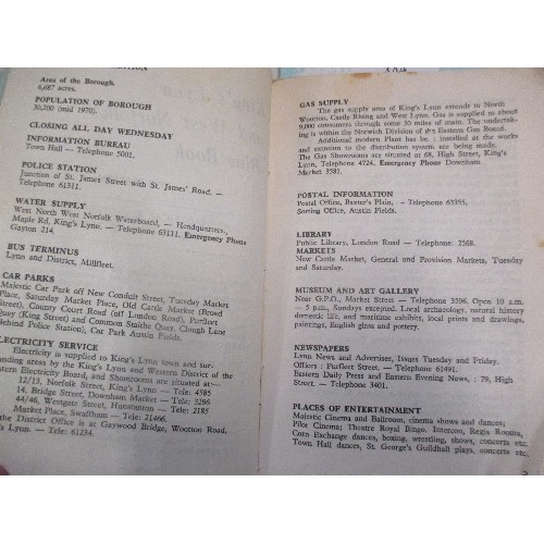 444 - KELLY'S DIRECTORY OF KING'S LYNN 1951 AND KING'S LYNN AND WEST NORFOLK BLUE BOOK 1973