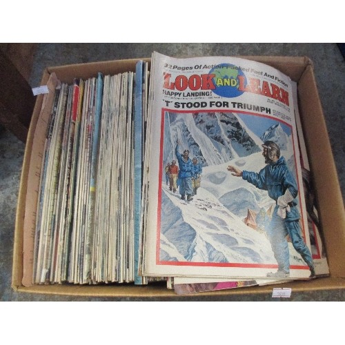 487A - BOX OF 1970'S LOOK AND LEARN MAGAZINES