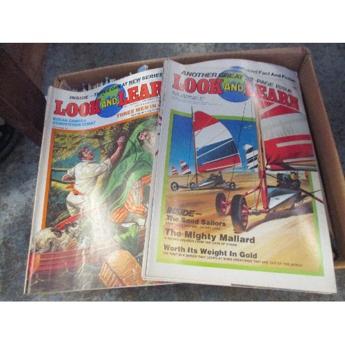 487A - BOX OF 1970'S LOOK AND LEARN MAGAZINES