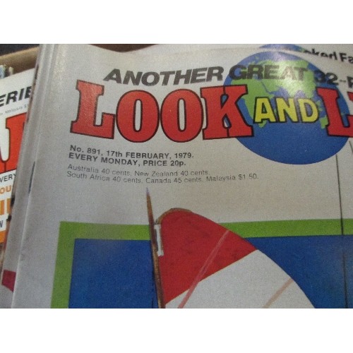 487A - BOX OF 1970'S LOOK AND LEARN MAGAZINES