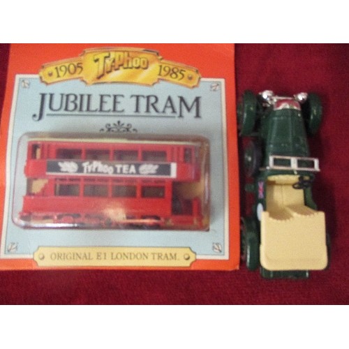 62 - 4 DIECAST VEHICLES INCLUDING T3 Nr:6102 (TATRA-1961) SMALL JUBILEE TRAM AND 2 OTHERS