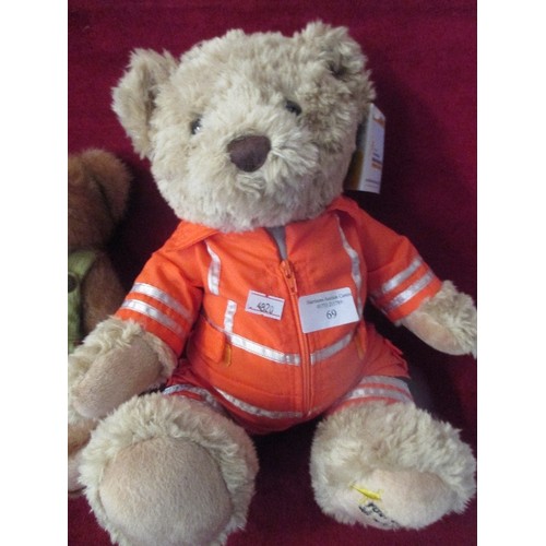 69 - BOYDS, THE HEAD BEAN COLLECTION, TEDDY PLUS AIR AMBULANCE PARAMEDIC TEDDY