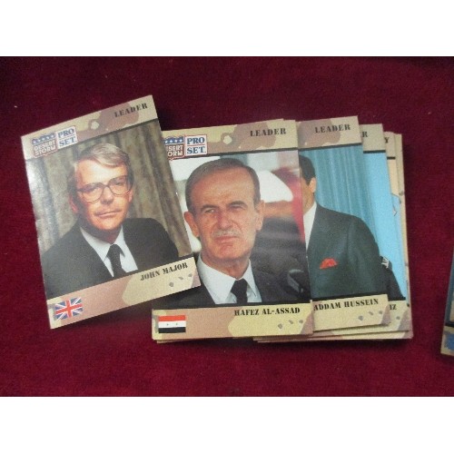 24 - LARGE QUANTITY OF TRADING CARDS PRO SET, DESERT STORM, MILITARY ASSET. INC USS JOHN F KENNEDY, HOWIT... 