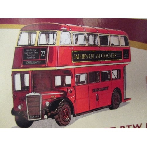 60 - 2 GREAT BRITISH BUSES VEHICLES INCLUDING LONDON TRANSPORT RTW DOUBLE DECKER AND WALLACE ARNOLD BEDFO... 