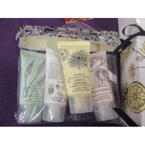 103 - SELECTION OF TOILETRIES - AS NEW IN PACKAGING. INCLUDES JOHN FRIEDA MAKE UP BAG,  HEATHCOTE & IVORY ... 