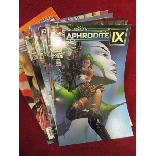 185 - ACTION AND FANTASY COMICS INC APHRODITE IX, WITCHBLADE PREVAILING, MARVEL AVENGERS ETC