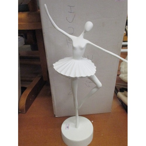 201 - WHTE BALLET DANCER FIGURE - 37CM