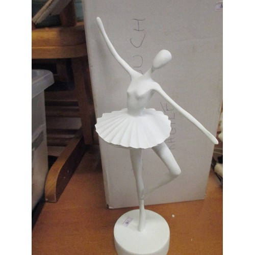 201 - WHTE BALLET DANCER FIGURE - 37CM