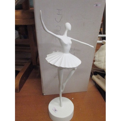 201 - WHTE BALLET DANCER FIGURE - 37CM