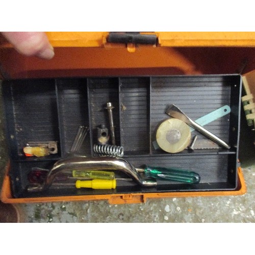 204 - FOUR PLASTIC TOOL BOXES WITH CONTENTS