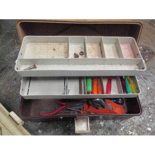 204 - FOUR PLASTIC TOOL BOXES WITH CONTENTS