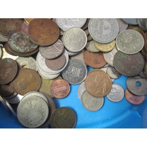 69 - TUB OF FOREIGN AND BRITISH COINS