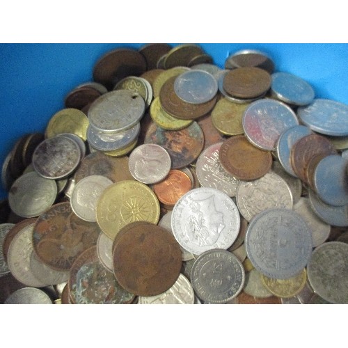 69 - TUB OF FOREIGN AND BRITISH COINS