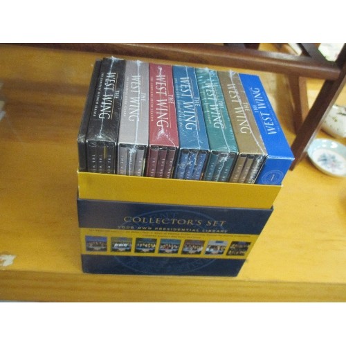 219 - THE WEST WING BOX SET OF DVDS - MOST STILL IN CELLOPHANE WRAPPING