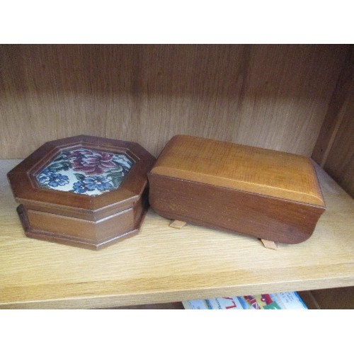 287 - TWO JEWELLERY BOXES INCLUDING A MUSICAL ONE