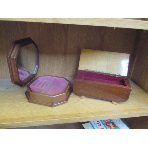 287 - TWO JEWELLERY BOXES INCLUDING A MUSICAL ONE