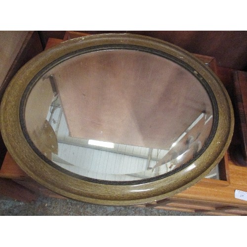 294 - FOUR ANTIQUE AND VINTAGE WALL MIRRORS, INC GILT FRAME, PAINTED FRAME.