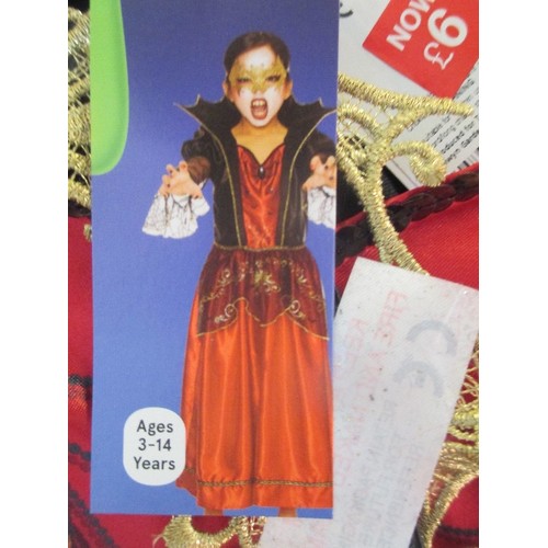 348 - CHILDS HALLOWEEN VAMPIRESS DRESS - NEW WITH TAGS