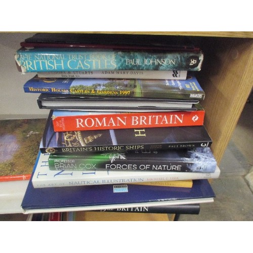 381 - TWO SHELVES OF QUALITY HARDBACK BOOKS - HISTORY, BRITISH ISLES ETC