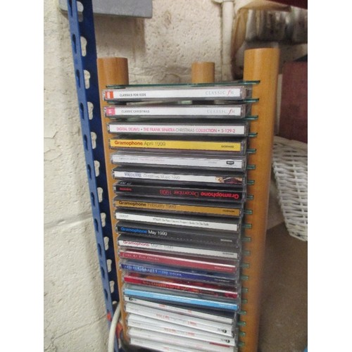 384 - QUANTITY OF CD'S INCLUDING TWO RACKS