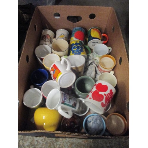 122 - BOX OF CHINA MUGS