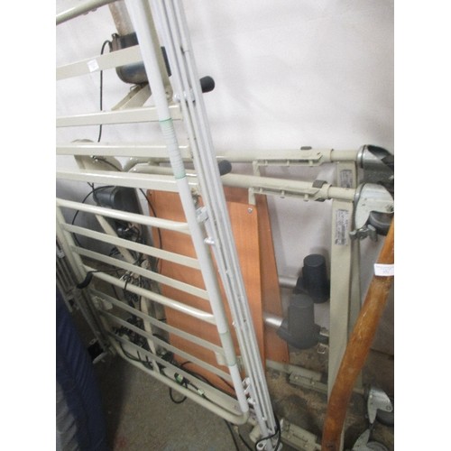 370 - INVACARE LIFTING BED ON METAL FRAME WITH MATTRESS